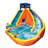 Banzai Sidewinder Falls Inflatable Water Park Pool with Slide and Water Cannons