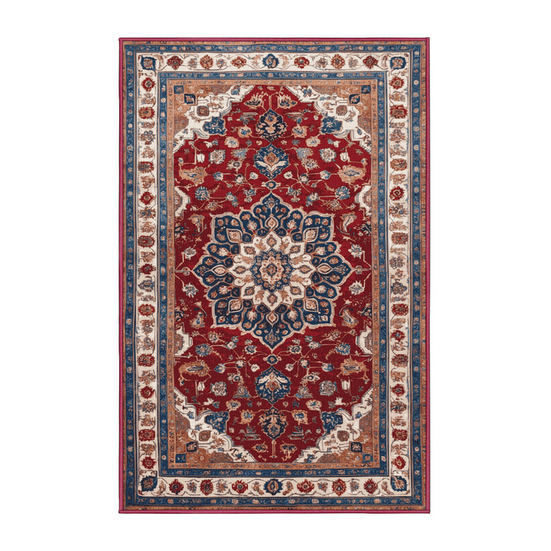 Tapis brun lavable à la machine, Rectangle 7 pi x 9 pi