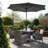 Dubose Round 4 - Person 100cm Long Dining Set with Cushions and Umbrella