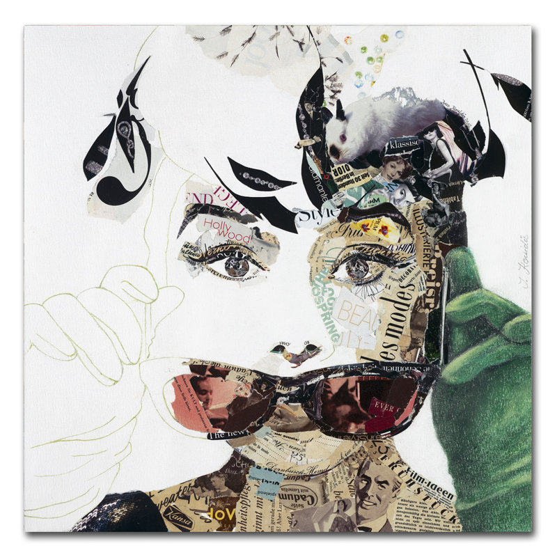 "Audrey" par Ines Kouidis, H 14 po x l 14 po x P 2 po