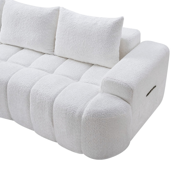 Canapé modulaire 100 po, Boucle blanc