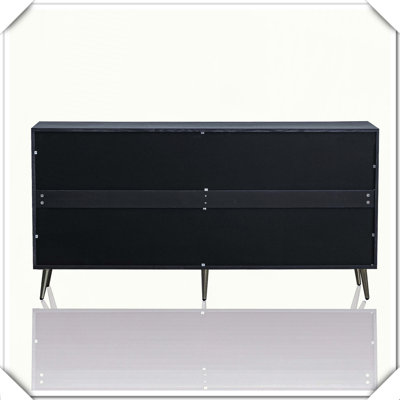 Modern Lacquered 4-Door Wooden Cabinet Sideboard Buffet Storage