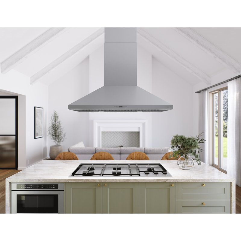 Zephyr Siena Pro 36 in. 1200 CFM Island Mount Range Hood with LED Lighting in Stainless Steel