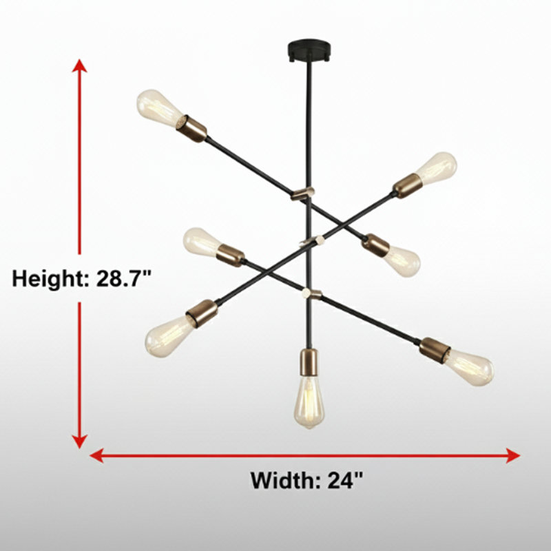 Lustre spoutnik moderne 8 lumières