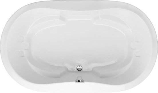 Savannah 66 in. L Soaking Tub, White, Satin Chrome