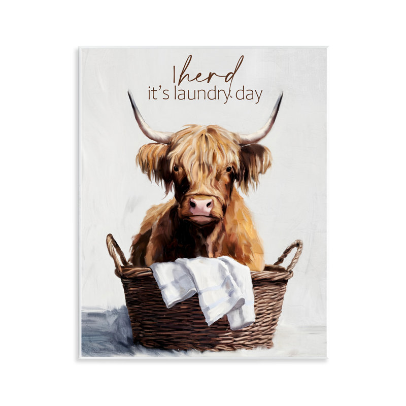 Plaque murale Herd It's Laundry Day, design par Kim Allen
