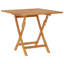 Kentia Square Teak Folding Outdoor Bistro Table With Umbrella Hole , 85cm cm W 85cm cm D