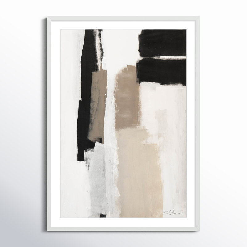 «Giverny Earth Scapes II On Paper» par Joss & Main Print, H 41,5 po x l 29,5 po x P 1,25 po, Cadre photo blanc mat