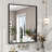 Molly Tempered Glass and Metal  Alloy Square-Corner Framed French Cleat Mounted Wall Bathroom / Vanity Mirror-1578174441
