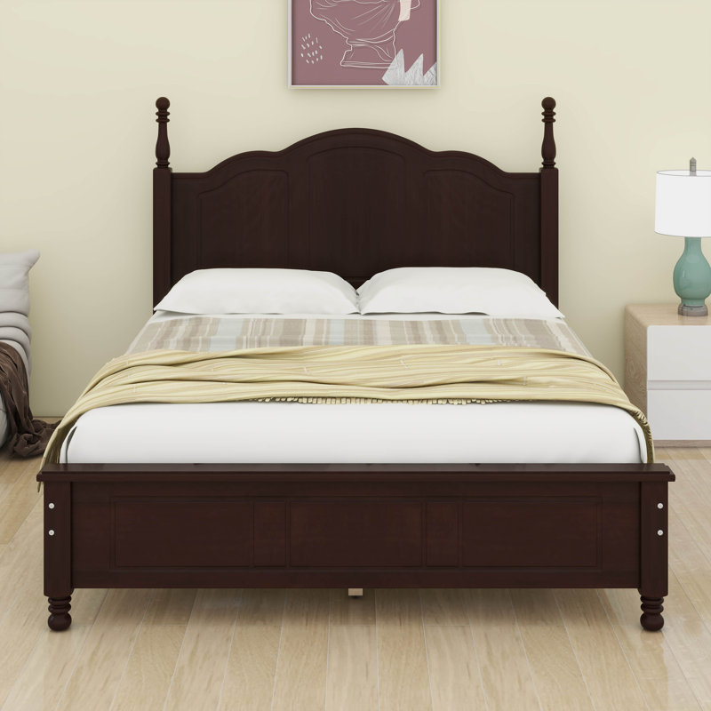 Base de lit plateforme en bois de style rétro avec support en lattes de bois pour tout-petits, enfants, garçons, filles et adultes