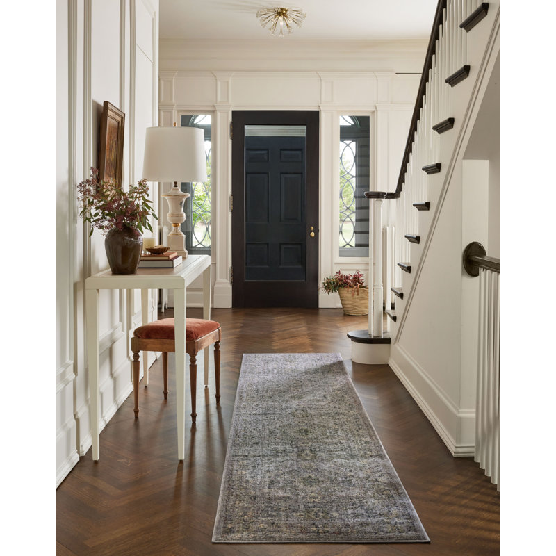 Tapis gris / multicolore Jean Stoffer x Loloi Bradbury, Tapis de couloir 2 pi 6 po x 12 pi