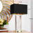Touch Control Table Lamps Set of 2, Modern Contemporary Bedside Lamp with 2 USB Ports 1 AC Outlet, 3-Way Dimmable Nightstand Lamp Faux Marble Gold Black Rectangular Shade for Living Room Bedroom