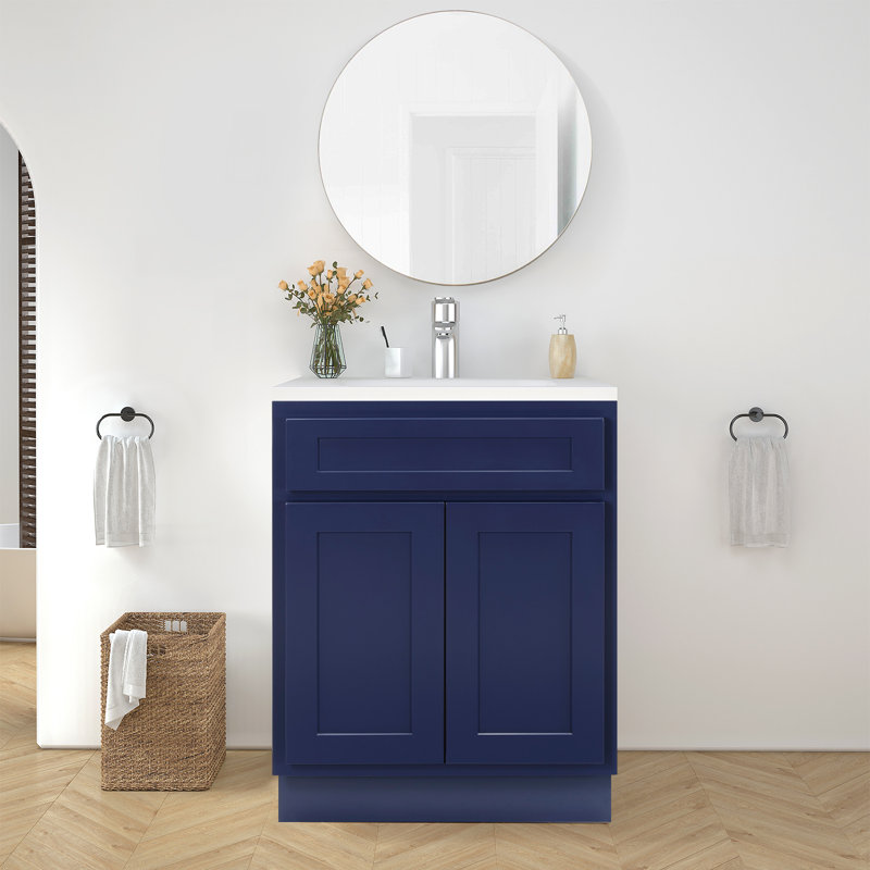 Hibbitts 24'' Single Bathroom Vanity Base Only, Blue