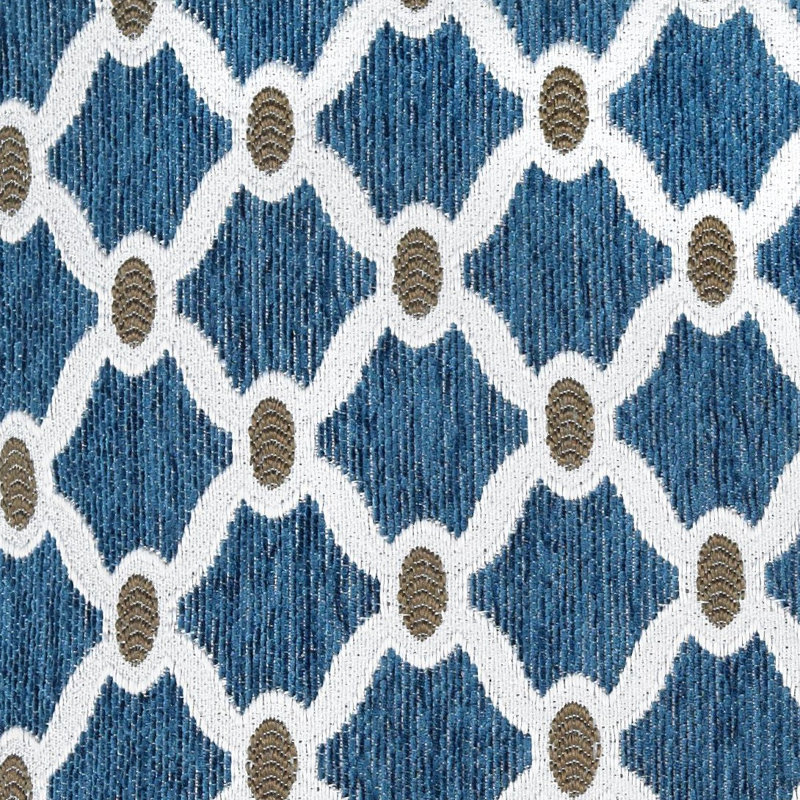 Beauville Geometric Square Throw Cushion, 45 cm H x 45 cm W x 15 cm D, Teal
