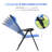 2 Folding Patio Chairs In Blue, With Adjustable Sling And Removable For Outdoor, Garden, Lawn Use Back Outdoor Garden Areas