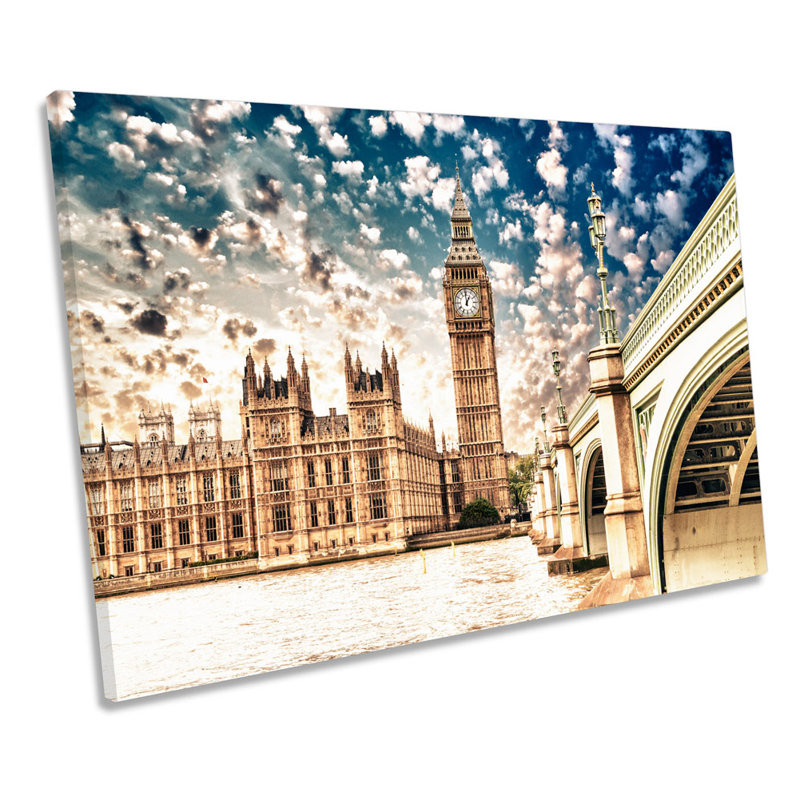 City Of London Big Ben - Wrapped Canvas Art Prints, 30.5cm H x 45.7cm W x 2cm D