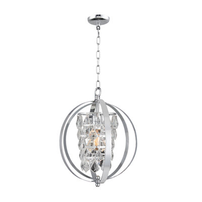 Tallulah 1 - Light Chrome Unique/Statement Pendant