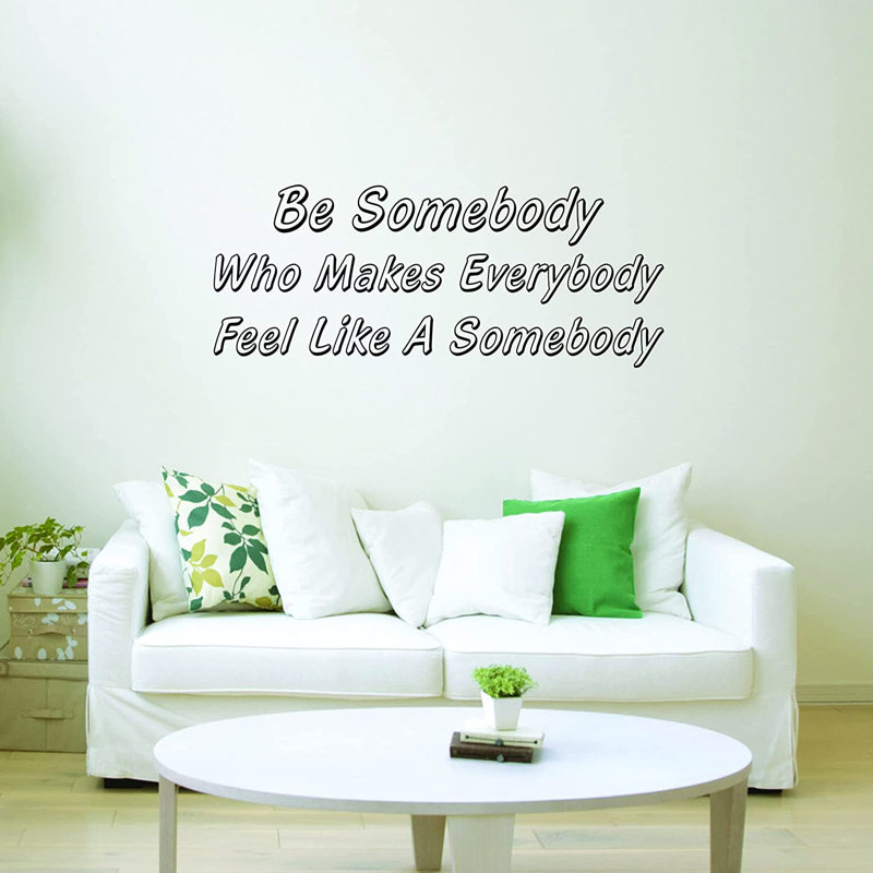 Text & Numbers Non-Wall Damaging Wall Decal, Black, 16" H x 40" W