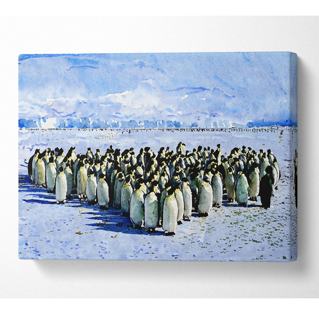 Penguin Cuddle - Leinwanddrucke im Wrapped Format