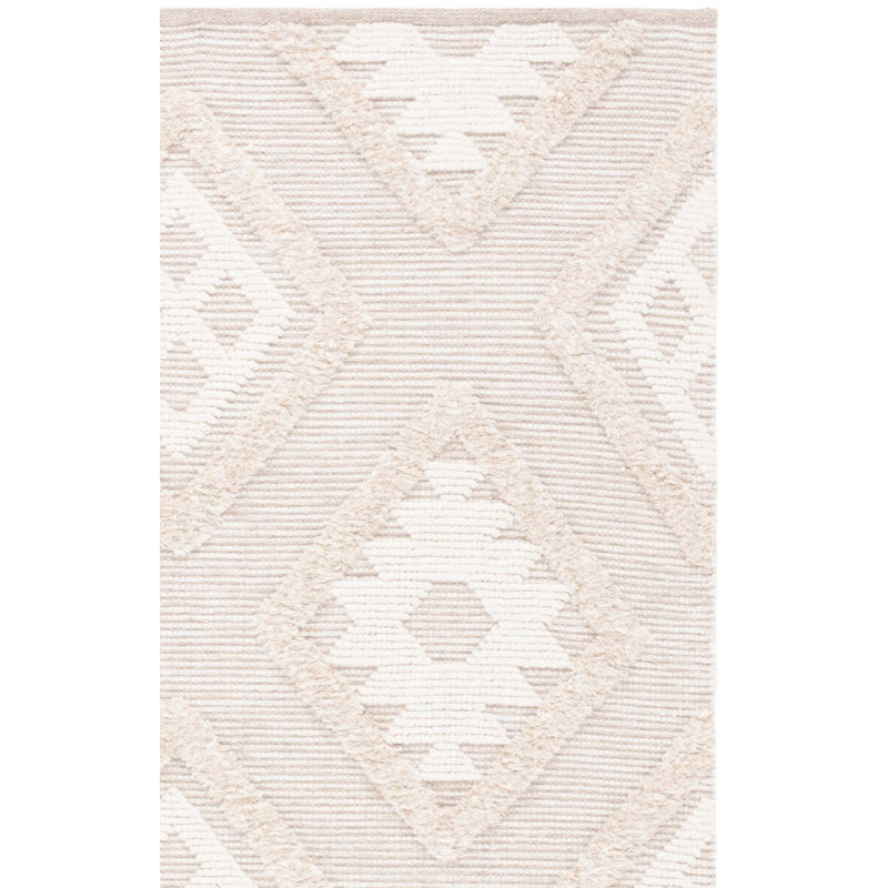 Keslie Hand Woven Wool Pile Geometric Rug, Rectangle 8' x 10'