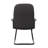 Qien Mid-Back Guest Chair, Steel Cantilever Base, Black Crepe Fabric