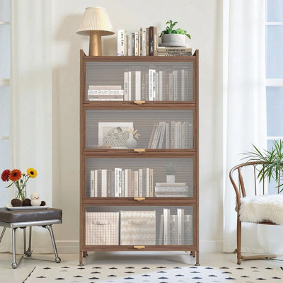 57'' Tall Metal 4 Flip Doors Cabinet