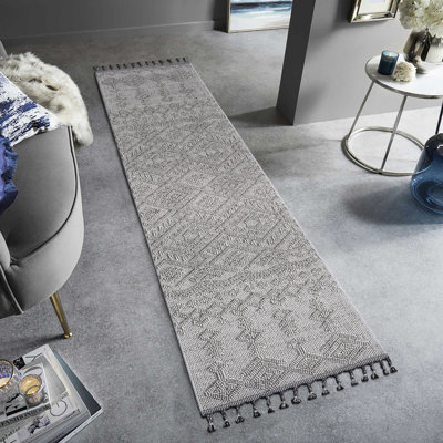 Tapis traditionnel blanc 2X8 - antitache