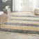 Hedman Hand Knotted Jute/Cotton Striped Rug in Beige/Brown/Blue