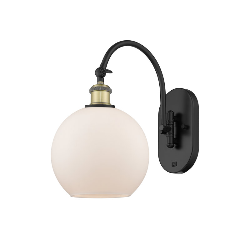 Ellington Swing Arm Sconce, Incandescent, Black Antique Brass