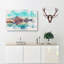 Reflection upon a Lake in Chile Watercolour - Wrapped Canvas-56663805