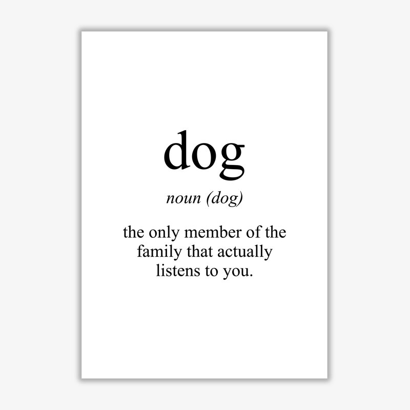 Dog - Print, 30 cm H x 21 cm W x 1 cm D, No Frame