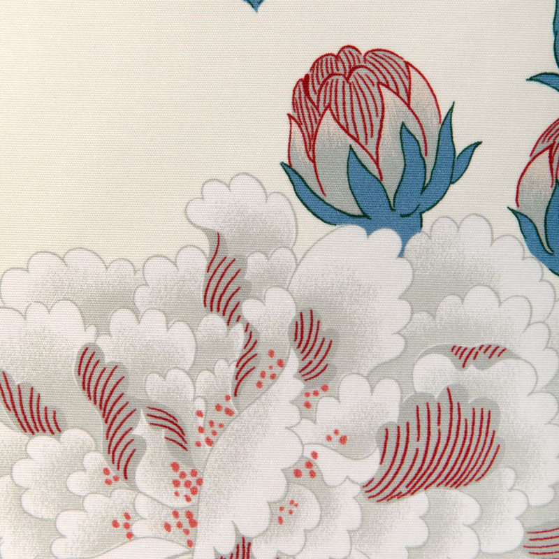 Gardenia Print, Red/Blue/Beige
