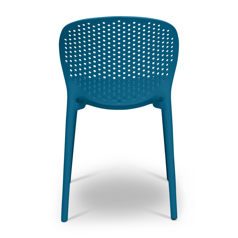 Bailey Stacking Patio Dining Chair, Navy Green