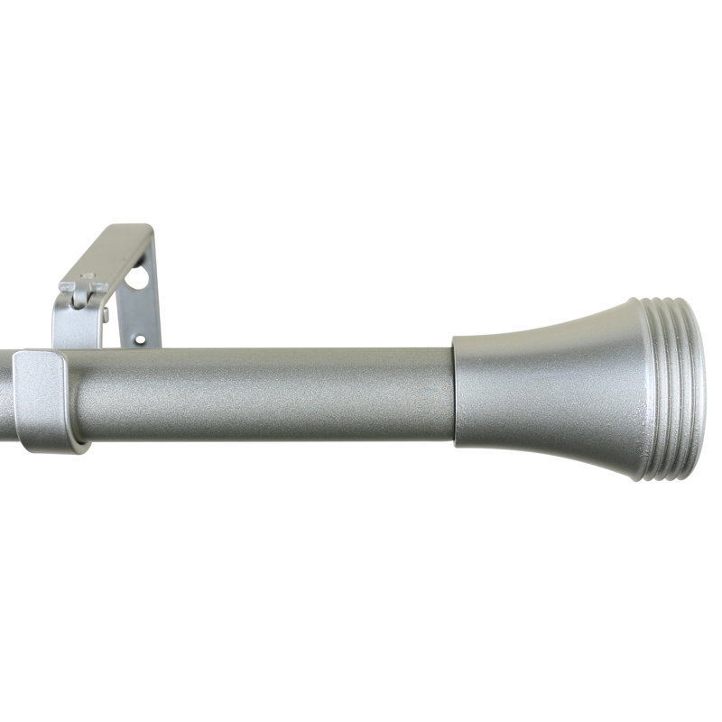Tringle à rideaux unique, 28" - 48", Gris