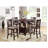 Aristarchus Set of 2 Chairs Dining Room Furniture Brown Solid Wood Counter Height Chairs