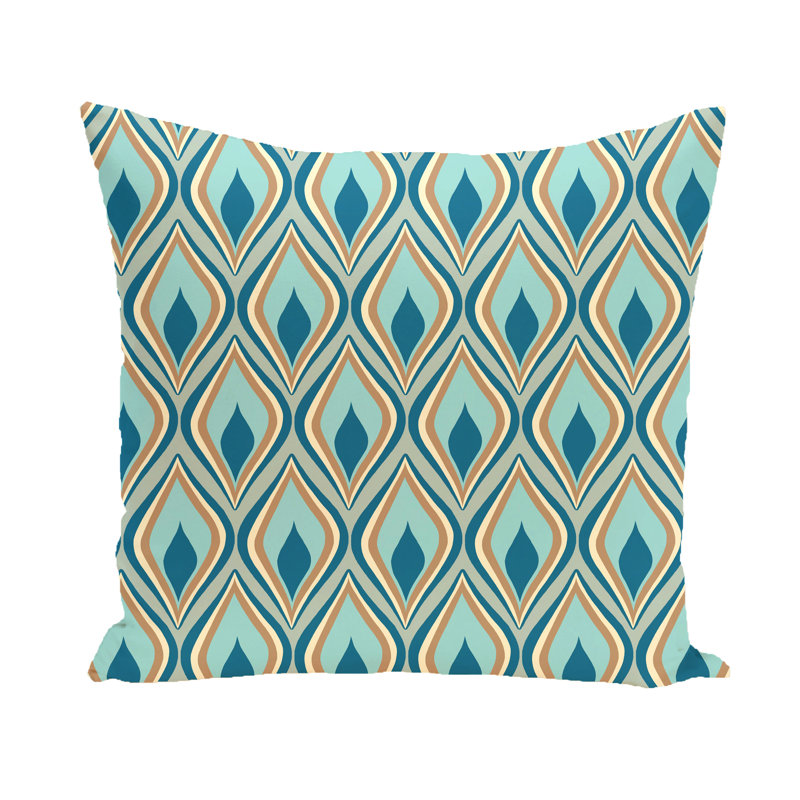 Outdoor Pillow Cover & Insert, 18" H x 18" W, Teal