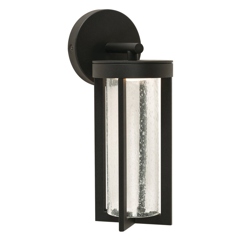 Kenley LED Wall Light, Black, 12.5" H x 4.5" W x 6.5" D