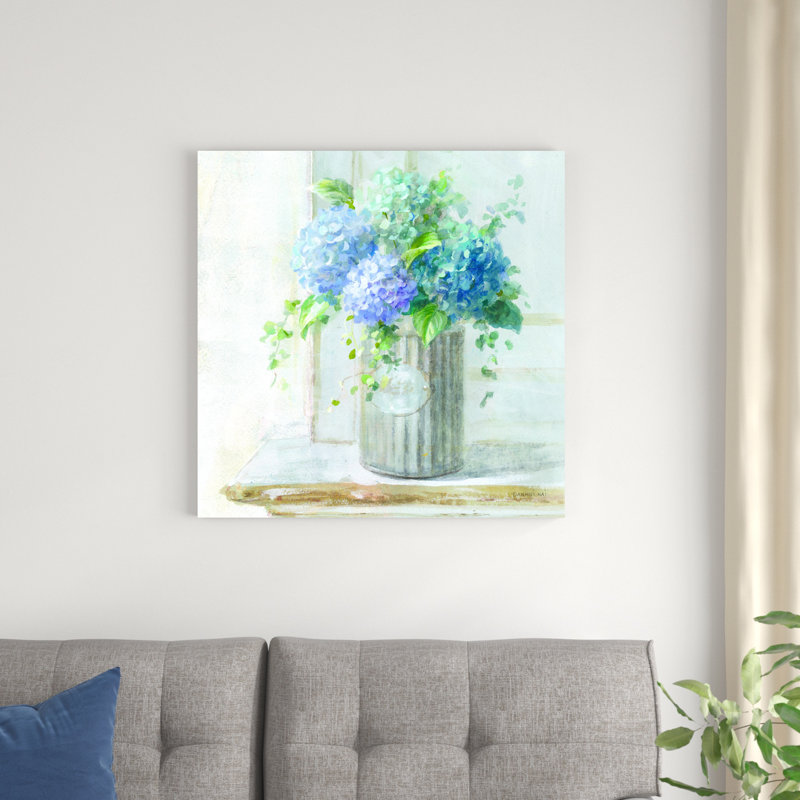 Hortensias matinaux I, H 30 po x l 30 po