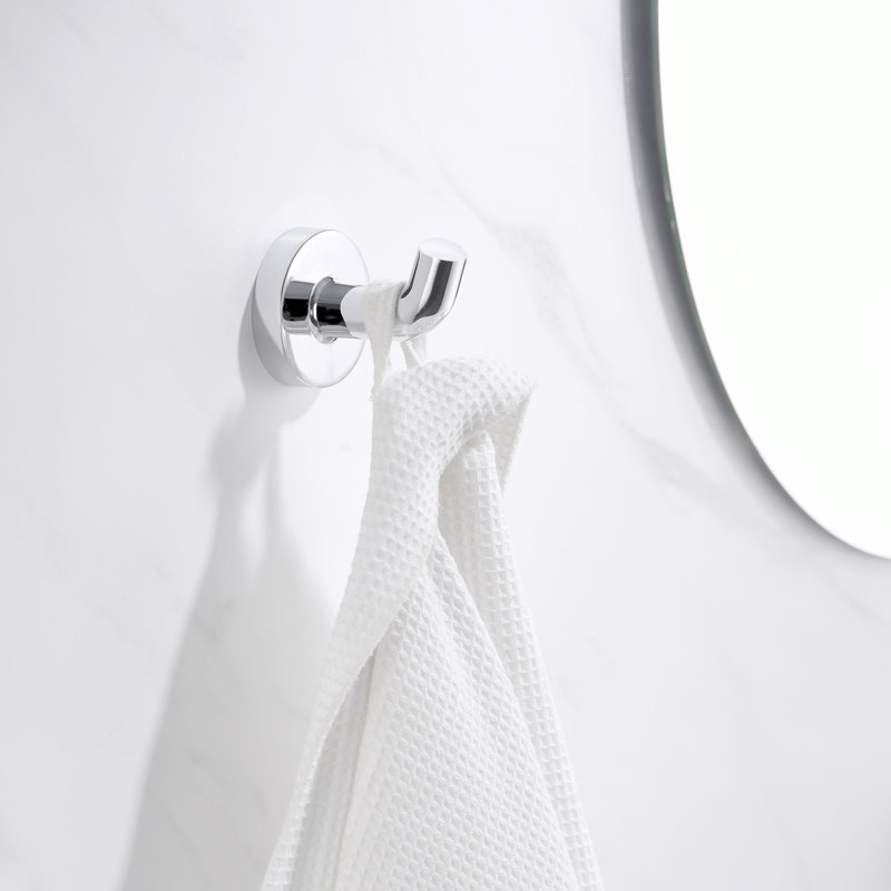 Porte-peignoir mural Kree Collection - Accessoires de salle de bain - Chrome poli, Chrome poli