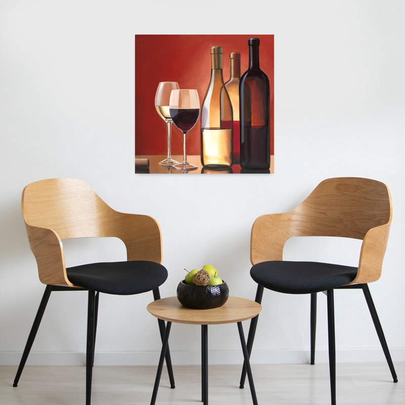 Wine Trio, art contemporain, H 24 po x l 24 po