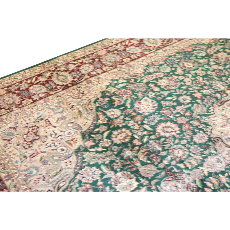 Tapis rectangulaire en laine noué à la main