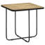 Table d'appoint en travertin et noir