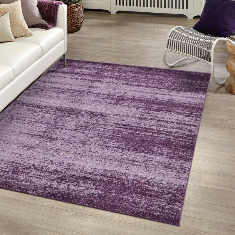 Tapis mauve Roshaunda, Rectangle 3 pi 1 po x 5 pi 3 po