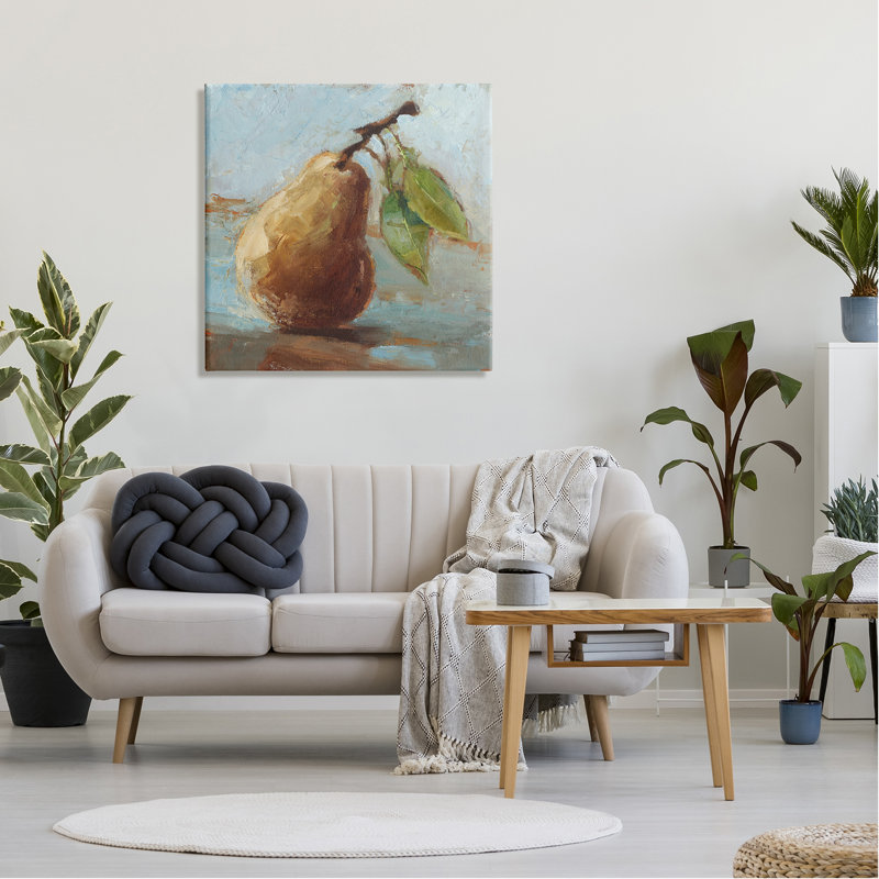 Poire, peinture de cuisine sur toile, H 30 po x l 30 po x P 1,5 po
