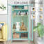 Armoire de rangement à 4 tablettes avec portes en verre Dalziel-1580396978
