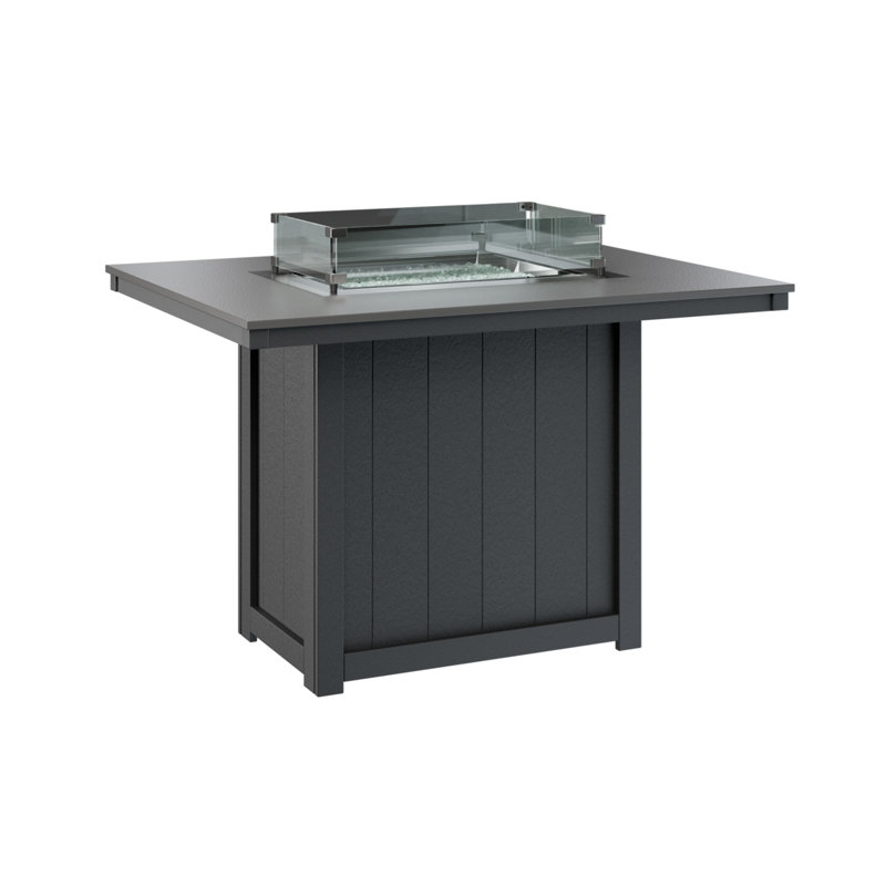 Foyer de table berlinois Donoma, H 36 po x l 41 po x P 54 po, Plateau martelé en acier inoxydable avec base noi
