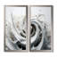 «Liquid bliss tourbillons noir et blanc - spirales abstraites», impression sur toile abstraite blanche 2 pièces-2028053128-2028053131-2028053129