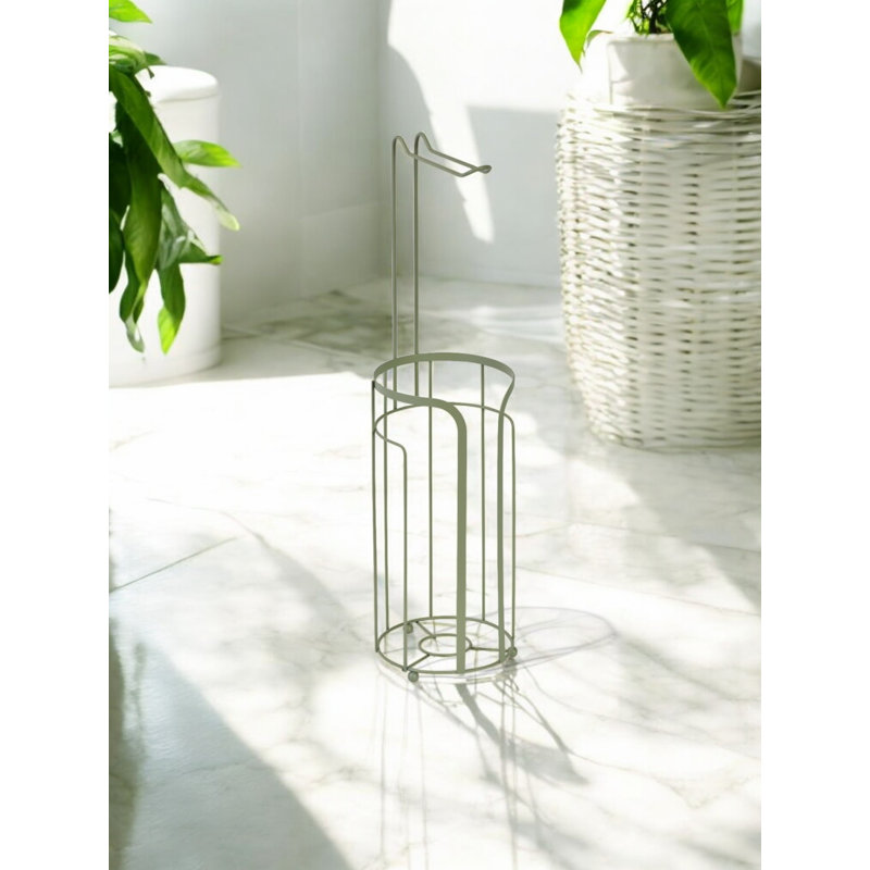 Dante Free Standing Toilet Paper Holder, Sage Green