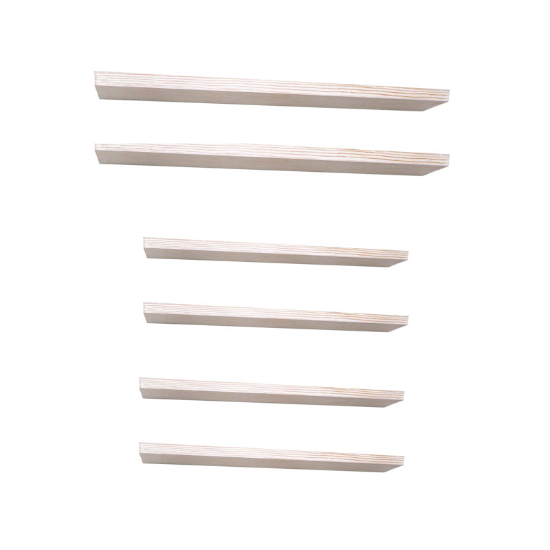 Suzy 6 Piece Solid Wood Floating Shelf