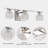 Chrome Bathroom Vanity Light with Glass Shades for Bathroom-726810577